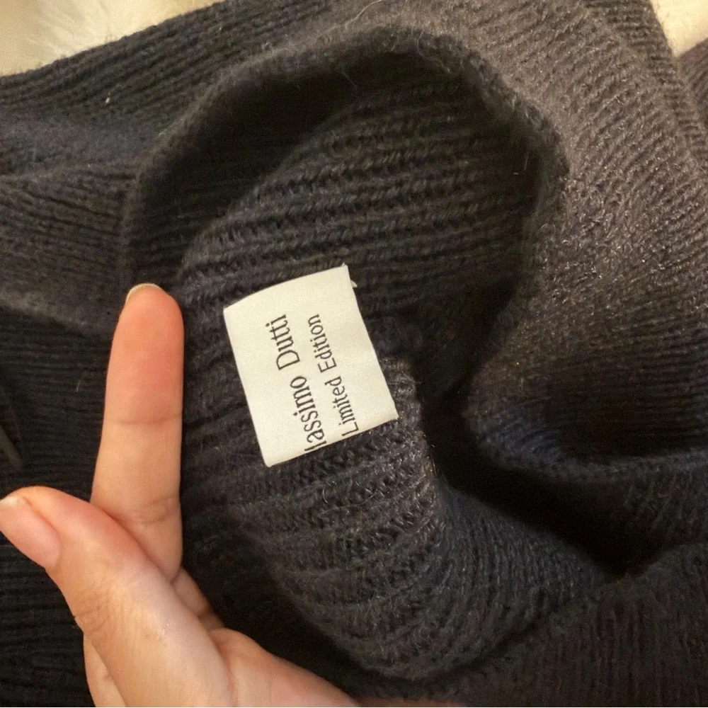 Massimo Dutti Black Sleeveless Ribbed Turtleneck Dress - Picture 12 of 12